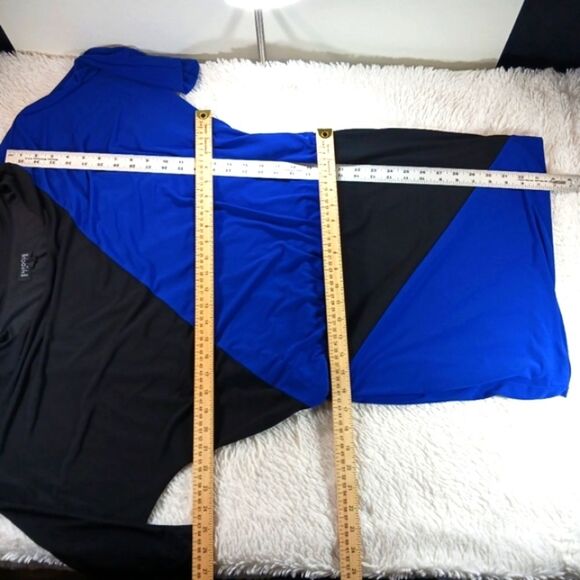 Enfocus Studio Two Toned Color-Block Midi Woman's 12. 80s Style. Lined - Picture 5 of 8